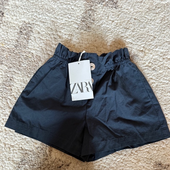 Zara Kids Navy Blue Popplin 100% Cotton Preppy Pull On Shorts - Picture 2 of 7